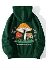 Unisex Mantar Baskılı Oversize Sweatshirt - 3 Al 1 Öde