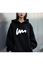 Unisex W Baskılı Oversize Sweatshirt - 3 Al 1 Öde