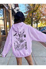 Unisex Tokyo Baskılı Oversize Sweatshirt - 3 Al 1 Öde