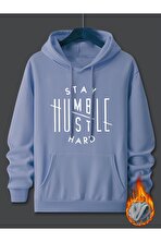 Unisex Alcakgonullu Kal Baskılı Oversize Sweatshirt - 3 Al 1 Öde