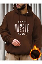 Unisex Alcakgonullu Kal Baskılı Oversize Sweatshirt - 3 Al 1 Öde