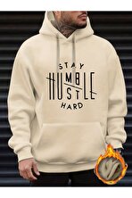 Unisex Alcakgonullu Kal Baskılı Oversize Sweatshirt - 3 Al 1 Öde