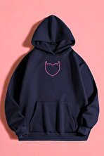 Kalp Baskılı Unisex Oversize Sweatshirt - FLO 3 Al 1 Öde