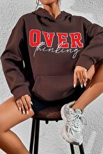Unisex Over Thinking Baskılı Sweatshirt - 3 Al 1 Öde