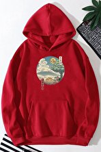 Unisex Neighbor's Ukiyo E Baskılı Sweatshirt - 3 Al 1 Öde
