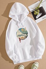 Unisex Neighbor's Ukiyo E Baskılı Sweatshirt - 3 Al 1 Öde