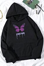 Unisex Oversize Dream Butterfly Baskılı Sweatshirt - 3 Al 1 Öde