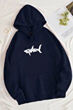Unisex Shark Baskılı Oversize Sweatshirt - 3 Al 1 Öde