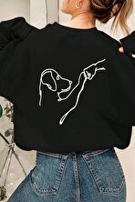 Can Dostum Baskılı Oversize Sweatshirt - 3 Al 1 Öde