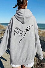 Can Dostum Baskılı Oversize Sweatshirt - 3 Al 1 Öde