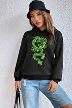 Unisex Chinese Dragon Graphic Baskılı Sweatshirt - 3 Al 1 Öde