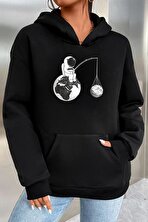 Unisex Uzay Temalı Baskılı Sweatshirt - FLO 3 Al 1 Öde