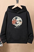 Unisex Kanagawa Oki Nami Ura Baskılı Sweatshirt - 3 Al 1 Öde