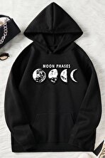 Unisex Moon Phases Baskılı Sweatshirt - FLO 3 Al 1 Öde