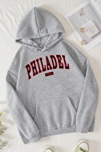 Unisex Philadelphia Baskılı Sweatshirt - 3 Al 1 Öde