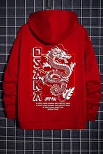 Unisex Osaka Baskılı Kapüşonlu Sweatshirt - 3 Al 1 Öde