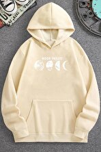 Unisex Moon Phases Baskılı Sweatshirt - 3 Al 1 Öde