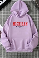 Unisex Michigan Baskılı Sweatshirt - 3 Al 1 Öde