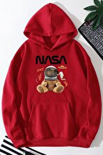 Unisex Nasa Bear Baskılı Sweatshirt - 3 Al 1 Öde