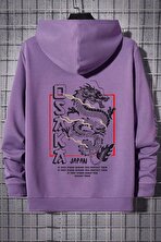 Unisex Osaka Baskılı Kapüşonlu Sweatshirt - 3 Al 1 Öde