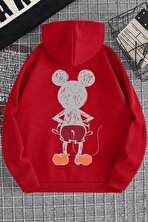 Unisex Mause Sırt Baskılı Sweatshirt - 3 Al 1 Öde