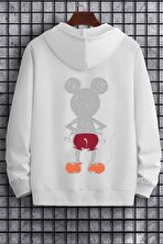 Unisex Mause Sırt Baskılı Sweatshirt - 3 Al 1 Öde