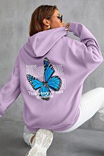 Unisex Kelebek Sırt Baskılı Sweatshirt - FLO 3 Al 1 Öde