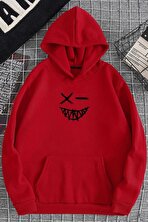 Cartoon Graphic Thermal Lined Drawstring Sweatshirt - 3 Al 1 Öde