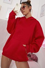 Unisex Pamuk Şardonlu Kapüşonlu Sweatshirt - FLO 3 Al 1 Öde
