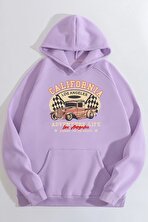Unisex California Baskılı Kapüşonlu Sweatshirt - FLO 3 Al 1 Öde