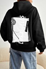 Unisex Oversize Live in The Moment Baskılı Sweatshirt - 3 Al 1 Öde