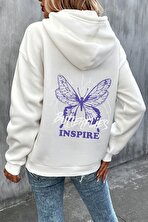 Unisex Butterfly & Letter Graphic Baskılı Sweatshirt - 3 Al 1 Öde