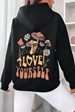 Unisex Oversize Love Yourself Baskılı Sweatshirt - 3 Al 1 Öde
