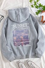 Unisex Sunset Baskılı Sweatshirt - 3 Al 1 Öde