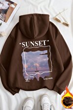 Unisex Sunset Baskılı Sweatshirt - 3 Al 1 Öde