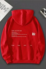Unisex Oversize Life Baskılı Sweatshirt - 3 Al 1 Öde