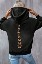 Unisex Oversize Sırt Kral Kelebek Baskılı Sweatshirt - 3 Al 1 Öde