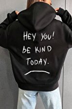 Unisex Oversize Hey you Baskılı Sweatshirt - 3 Al 1 Öde
