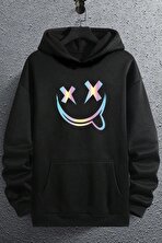 Holoram Smile Baskılı Oversize Sweatshirt - 3 Al 1 Öde