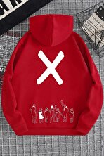 Unisex Design X Baskılı Sweatshirt - 3 Al 1 Öde