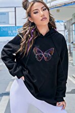 Unisex Butterfly Baskılı Sweatshirt - 3 Al 1 Öde