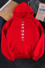 Unisex Moon Phases Baskılı Sweatshirt - 3 Al 1 Öde