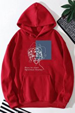 Unisex Minimal Line Drawing Baskılı Sweatshirt - 3 Al 1 Öde