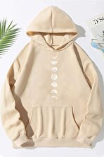 Unisex Moon Phases Baskılı Sweatshirt - 3 Al 1 Öde