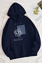 Unisex Minimal line drawing Baskılı Sweatshirt - 3 Al 1 Öde