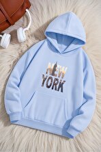 New York Baskılı Oversize Sweatshirt - 3 Al 1 Öde