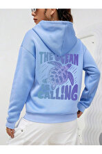 Unisex The Ocean is Calling Baskılı Tasarım Oversize Sweatshirt - 3 Al 1 Öde