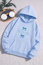 Unisex Kurdele Baskılı Tasarım Oversize Sweatshirt - 3 Al 1 Öde
