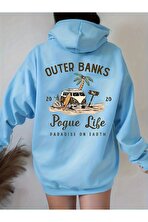 Unisex Outer Banks Baskılı Oversize Sweatshirt - 3 Al 1 Öde