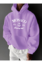 Unisex Monaco Racing Club Baskılı Tasarım Oversize Sweatshirt - 3 Al 1 Öde